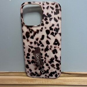 Loopy Case Spotted Pattern Phone Case - Black and Cream
